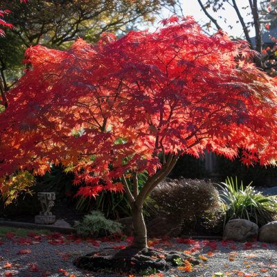 Japanese maple tree in fall