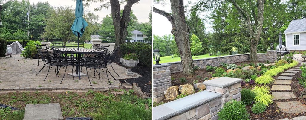 yard before after picture